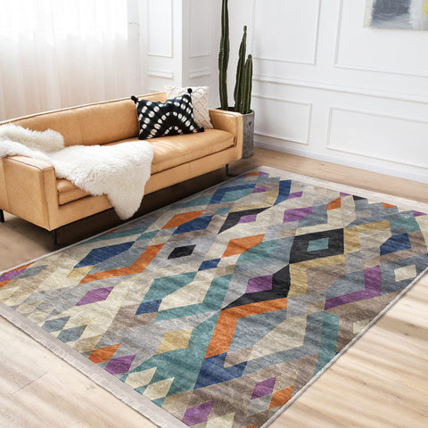 Bohemian Home Decor Washable Area Rug | Homeezone