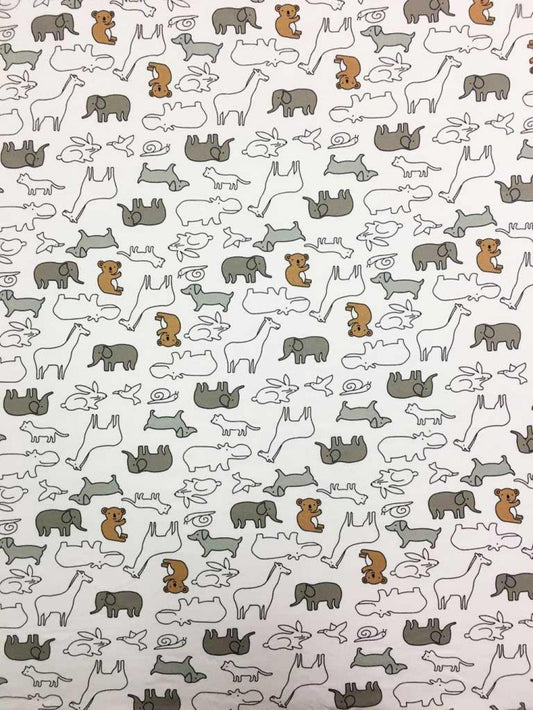 SheetWorld Fitted Crib Sheet Set - 100% Cotton Jersey - Baby Animals,