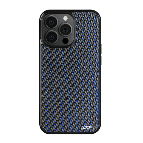 iPhone | Blue Laced Real Carbon Fiber Phone Case | CLASSIC Series