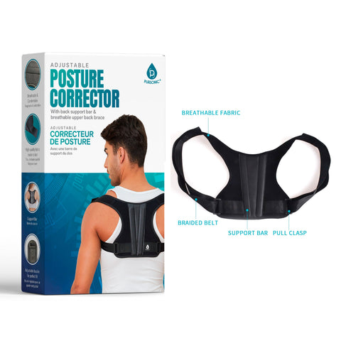 Adjustable Posture Corrector With Back Support Bar & Breathable Upper