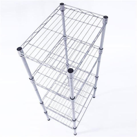 4-Tier Wire Shelving Unit Adjustable Metal Shelf Rack Kitchen Storage