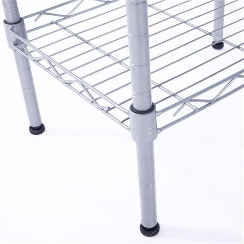 4-Tier Wire Shelving Unit Adjustable Metal Shelf Rack Kitchen Storage