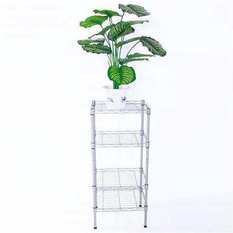 4-Tier Wire Shelving Unit Adjustable Metal Shelf Rack Kitchen Storage