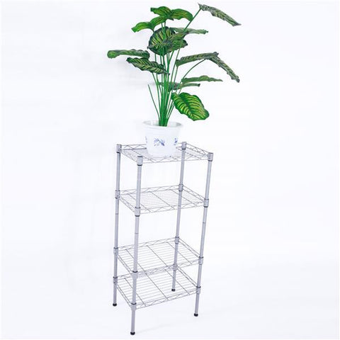 4-Tier Wire Shelving Unit Adjustable Metal Shelf Rack Kitchen Storage