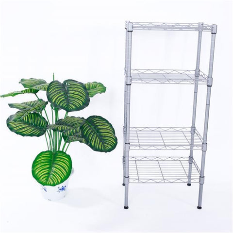 4-Tier Wire Shelving Unit Adjustable Metal Shelf Rack Kitchen Storage