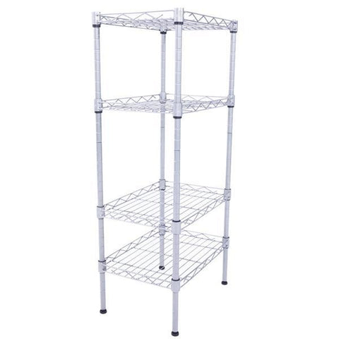 4-Tier Wire Shelving Unit Adjustable Metal Shelf Rack Kitchen Storage