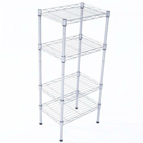 4-Tier Wire Shelving Unit Adjustable Metal Shelf Rack Kitchen Storage