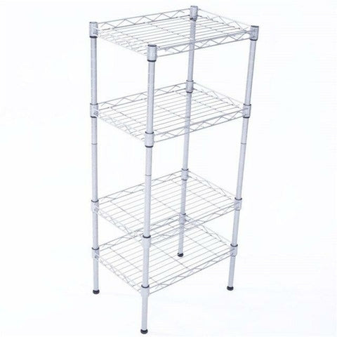 4-Tier Wire Shelving Unit Adjustable Metal Shelf Rack Kitchen Storage