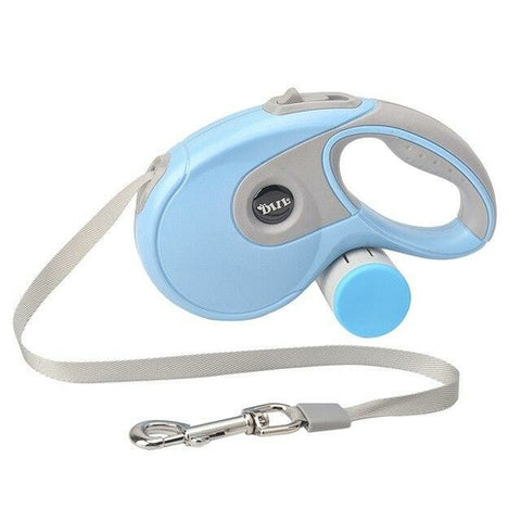 5M Retractable Dog Leashes with poop bag Dispenser Automatic extending