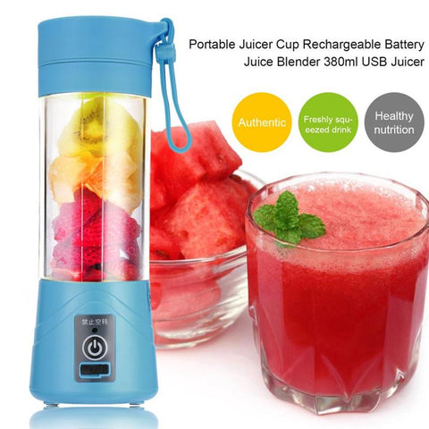 Portable Smoothie Blender, 380ml Juicer Bottle, USB Rechargeable, For