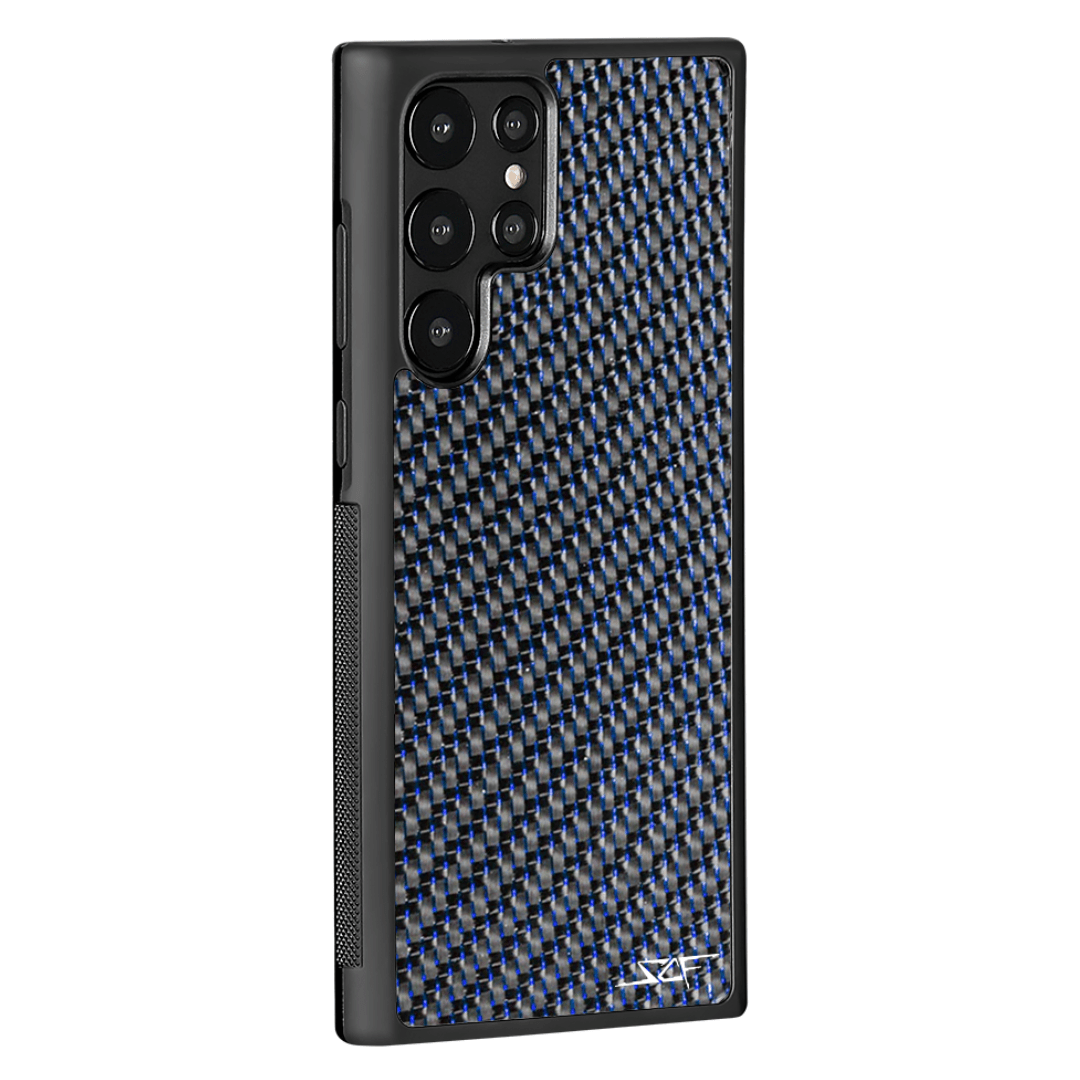 Samsung | Blue Laced Real Carbon Fiber Phone Case | CLASSIC Series